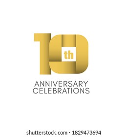 10 th Anniversary Celebration Vector Template Design Illustration