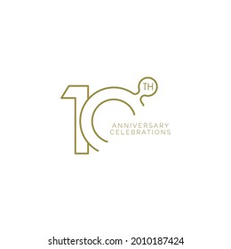 10 Th Anniversary Celebration Vector Template Design Illustration