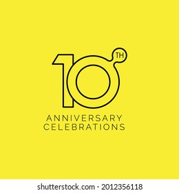 10 Th Anniversary Celebration Vector Template Design Illustration