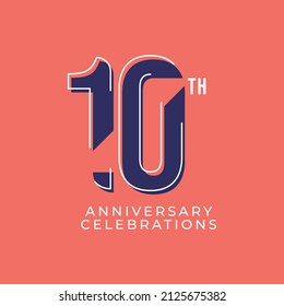 10 Th Anniversary Celebration Vector Template Design Illustration