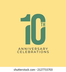 10 Jubiläumsfeier - Vektor Template Design Illustration