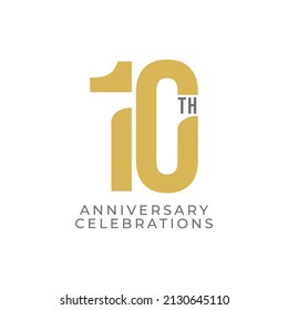 10 Th Anniversary Celebration Vector Template Design Illustration