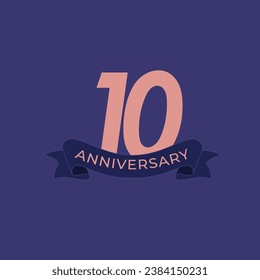 10 th Anniversary Celebration Vector Template Design Illustration