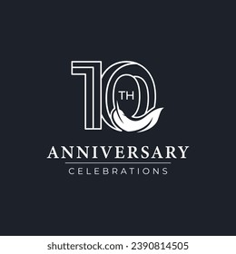 Ilustración De Diseño De Plantilla De Vector De Celebración Del 10° Aniversario