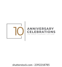 10 Th Anniversary Celebration Vector Template Design Illustration