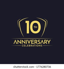 10 Th Anniversary Celebrations Vector Template Design Illustration