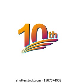 10 th Anniversary elegant Celebration Vector Template Design Illustration