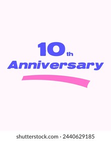 10 th anniversary logo branding banner card business ceremony company corporate