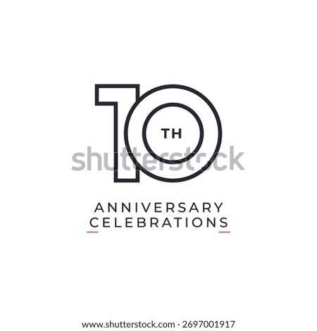 10 Th Anniversary Logo collection gradient Vector Template Illustration