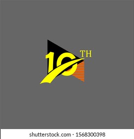 10 th anniversary logo template .