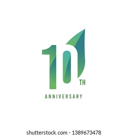 10 th Anniversary Logo Vector Template Design Illustration