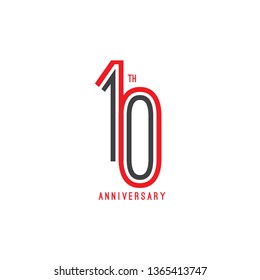 10 Th Anniversary Vector Template Design Illustration