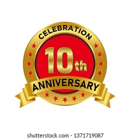 10 th anniversary vector template