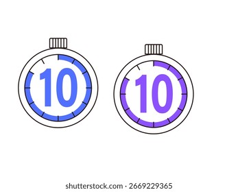 10 th years old logotype. Isolated simple abstract graphic symbol of 10%. Straight elegant cut number design template. Round shape digits, up to -10 % percent off sign. Emblem in minimalistic slyle.