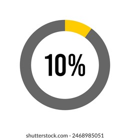 10% 3 Prozent Diagrammmeter von Ready-to-Use für Webdesign, Benutzeroberfläche oder Infografik - 