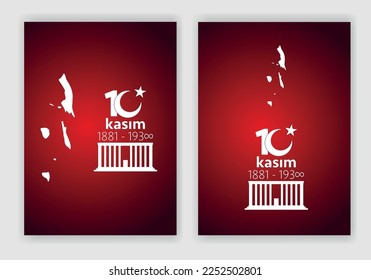 10 Kasım Atatürk. Saygı, özlem ve minnetle anıyoruz. Translation: November 10, we commemorate our ancestor with respect, gratitude