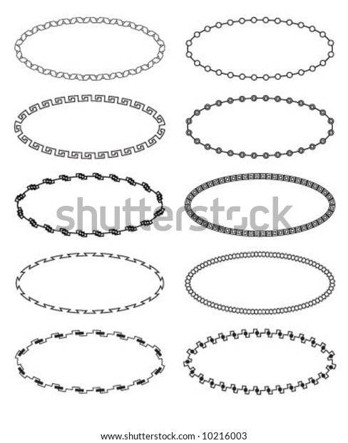 10 Vector Oval Frame Designs Stock Vector (Royalty Free) 10216003