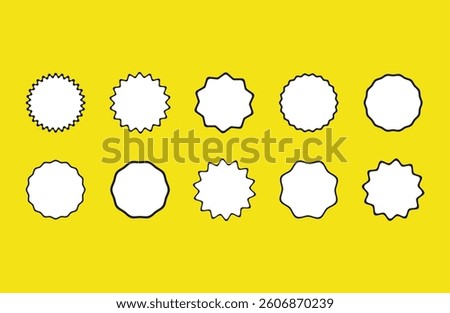 10 vintage sticker vector set