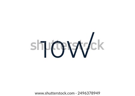 10 watt logo design vector illustration