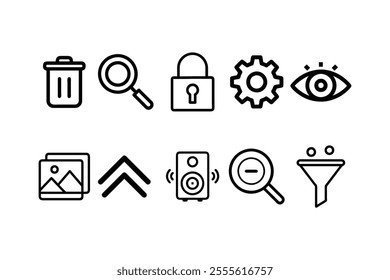 10 Web Security icons set vector illustration