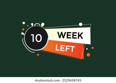 10 semana izquierda, icono, stile, temporizador, cuenta regresiva, reloj, tiempo, fondo, Plantilla, 10 semana izquierda cuenta regresiva, etiqueta, Anuncio izquierdo, negocio, venta, Botón de la etiqueta
