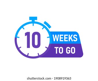 10 semanas para usar etiquetas sobre fondo blanco