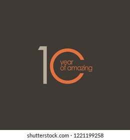 10 Year of Amazing Vector Template Design Illustration