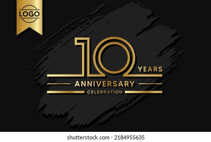 10 year anniversary celebration design template. vector template illustration