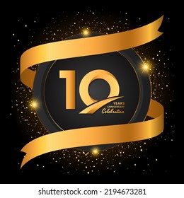 10 Year Anniversary Celebration Template Design