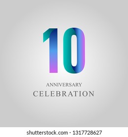10 Year Anniversary Celebration Vector Template Design Illustration