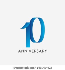 10 Year Anniversary Celebration Vector Template Design Illustration
