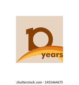 10 Year Anniversary Celebration Vector Template Design Illustration
