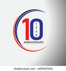 10 year Anniversary Celebration vector template, Design for Banner, greeting Cards or print