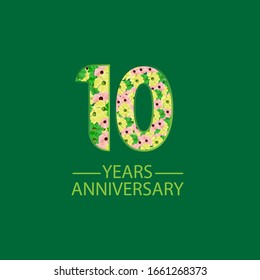 10 Year Anniversary Celebration Vector Template Design Illustration