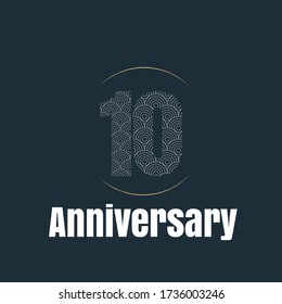 10 year anniversary celebration, vector design for celebrations, invitation cards and greeting cards