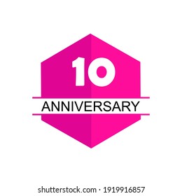10 year anniversary celebration vector design illustration