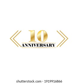 10 year anniversary celebration vector design illustration