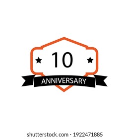 10 year anniversary celebration vector template design illustration