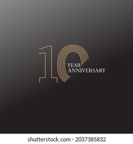 10 YEAR ANNIVERSARY CELEBRATION VECTOR DESIGN TEMPLATE ILLUSTRATION