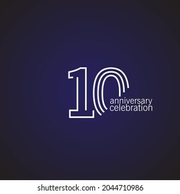 10 year anniversary celebration vector template design illustration