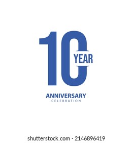 10 Year Anniversary Celebration Vector Template Design Illustration