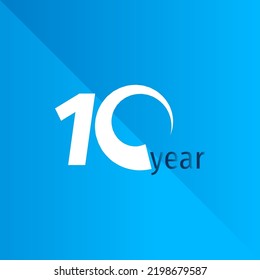 Ilustración de diseño de plantillas vectoriales de celebración de 10 años