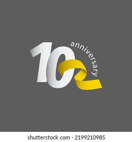10 Year Anniversary Celebration Vector Template Design Illustration