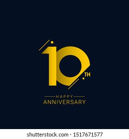 10 year anniversary design template.