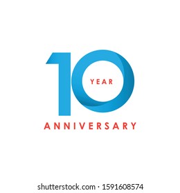 10 year anniversary design template vector