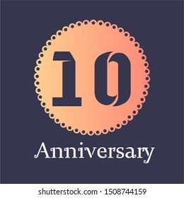 10 year anniversary logo template
