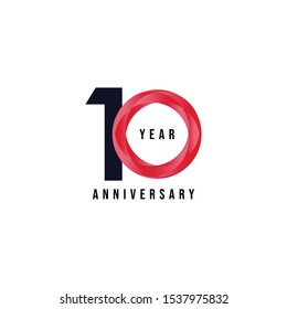 10 year anniversary logo template vector