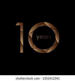10 year Anniversary Logo Vector Template Design Illustration