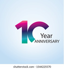 10 Year Anniversary Logo Vector Template Design Illustration