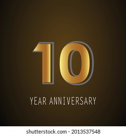 Modelo de vectores de logotipo de 10 años Diseño Color de la ilustración